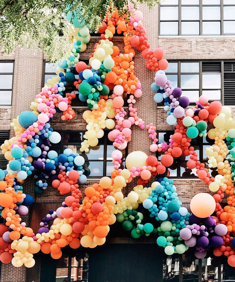 Oficinas de Squarespace en la semana del Orgullo Gay de hace dos años. Nueva York se viste de fiesta.