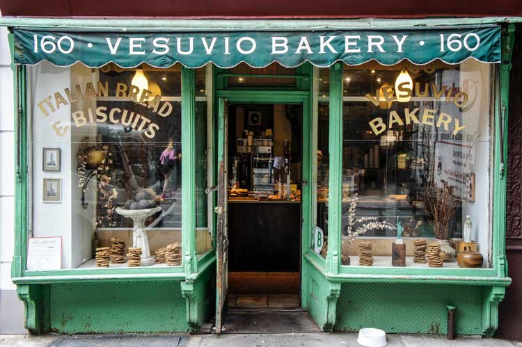 Viaje a Nueva York sostenible. Vesuvio bakery es una pequeña pastelería en el SoHo.