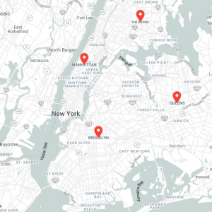 mapa de los distritos de nueva york