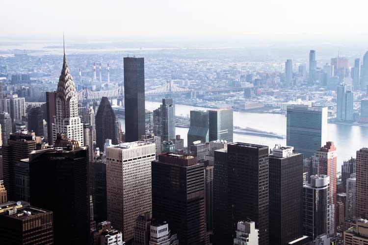 Rascacielos de Nueva York vistos desde el Empire State Building